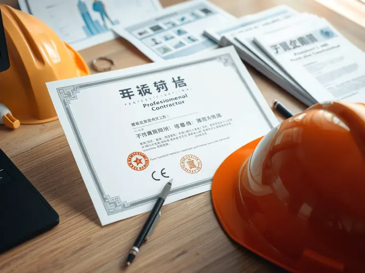 电子与智能化工程专业承包资质证书及安全帽