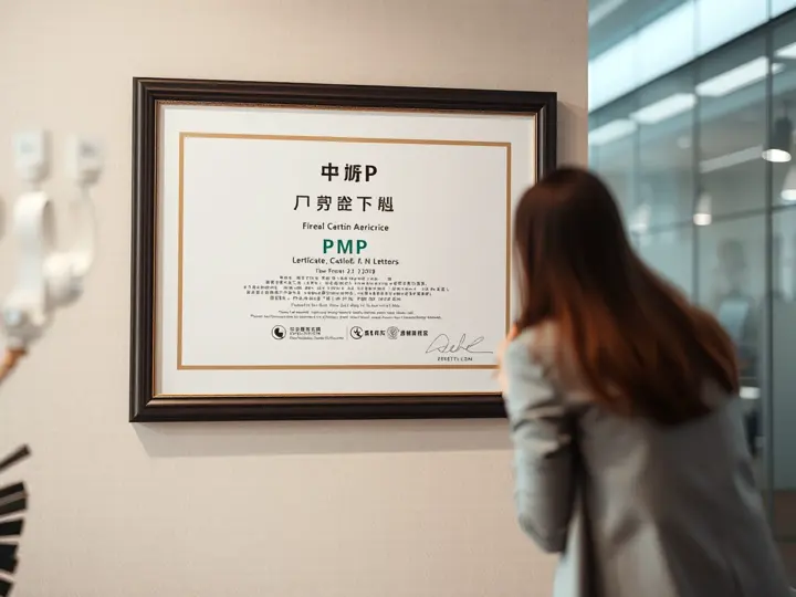 PMP认证证书特写
